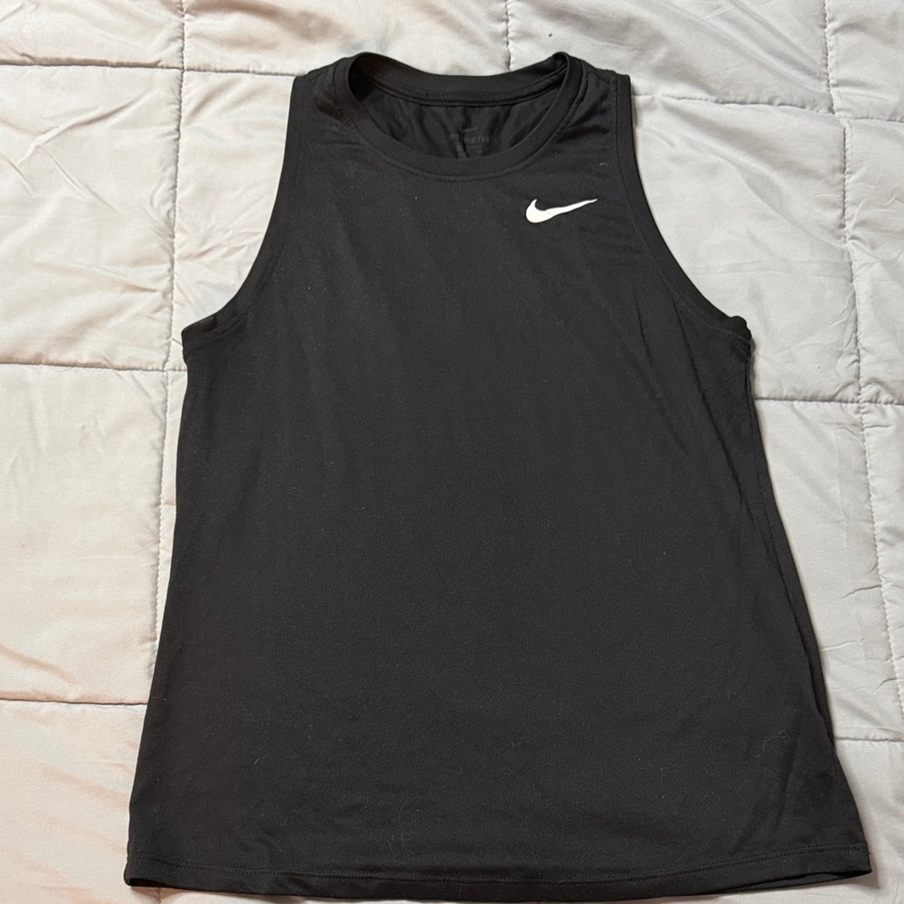 Nike Women's Black and White Tank Top